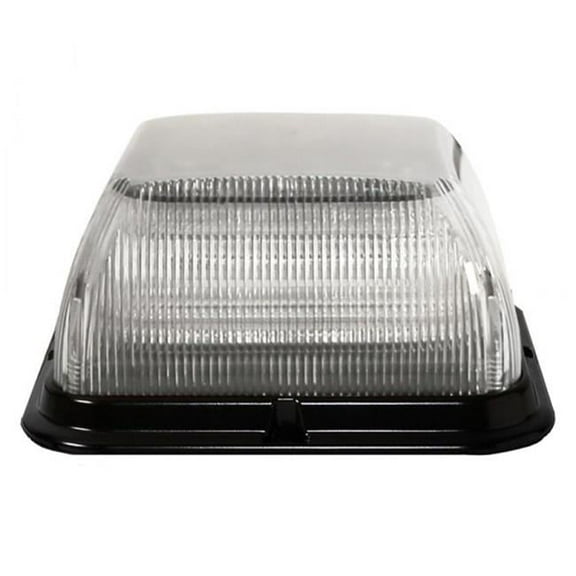 Ecco Safety Group ECCEB7185CAG 1224VDC Medium Profile 24 Flash Patterns Clear Lens Amber & Green LED Beacon Dual Square Poly Base