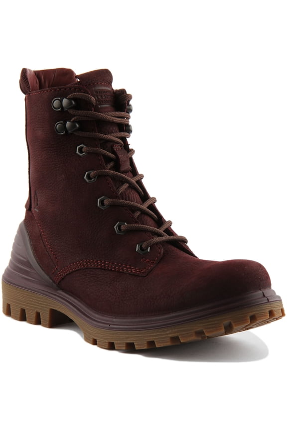 Tredtray Women's HM100K Waterproof Leather Ankle Boot In Burgundy Size 6/6.5