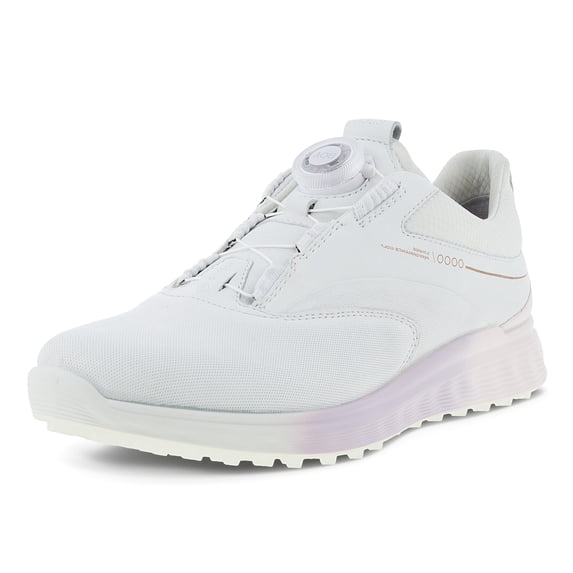 Ecco Women's Golf S-Three Boa Shoe in White Delicacy White