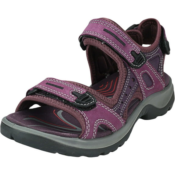 Ecco Women's Offroad Aubergine Ankle-High Leather Sport Sandals & Slide - 4.5M