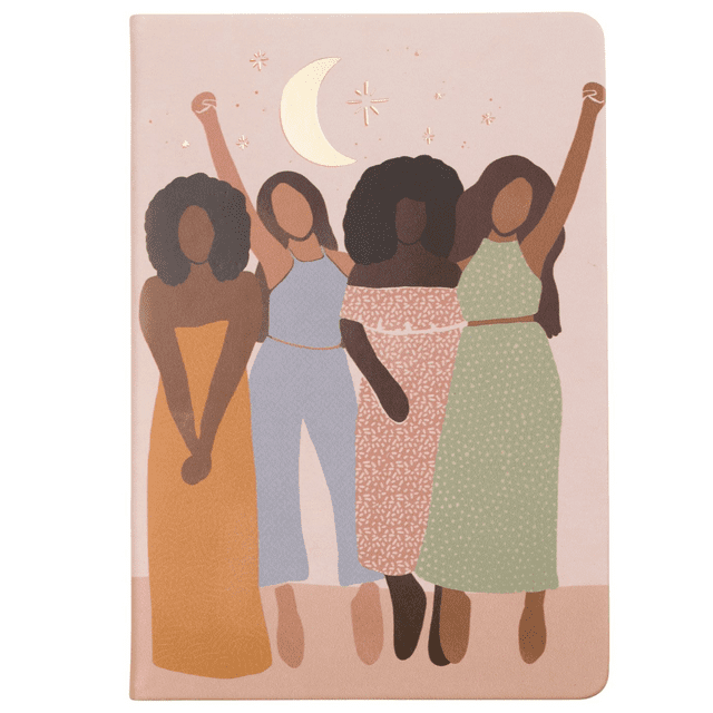 Eccolo Moon Women Writing Journal, 6x8, Faux Leather