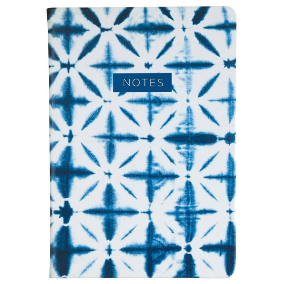 Eccolo Shibori Crosshatch Journal One Size Blue/white