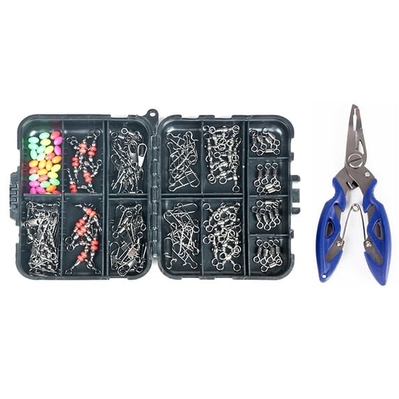 Eccomum 140pcs Tackle Kits, Fresh and Saltwater, Bass/Panfish/Trout Fishing Tackle Kits, Fishing Gear, Fishing Lures, Fishing Accessory Kit w/Tackle Box