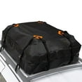 15 Cubic Feet Car Rooftop Cargo Carrier Bag Black Waterproof