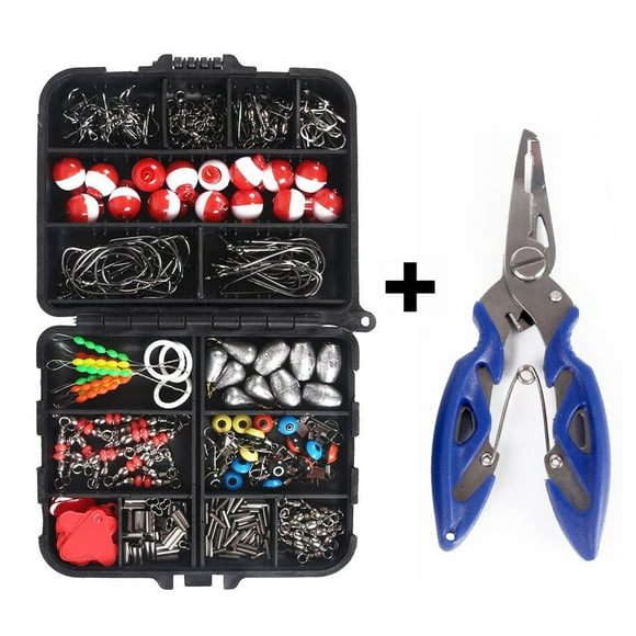 Eccomum 273pcs Terminal Tackle Kits, Fresh and Saltwater, Bass/Panfish/Trout Fishing Tackle Kits, Fishing Gear, Fishing Lures, Fishing Accessory Kit w/Tackle Box