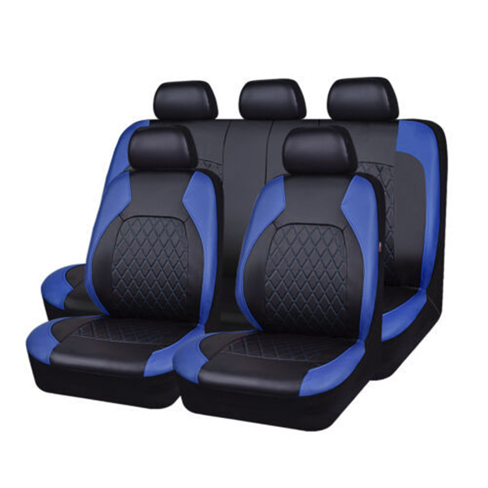 OTOEZ Leather Car Seat Covers Full Set Front and Rear Bench Backrest