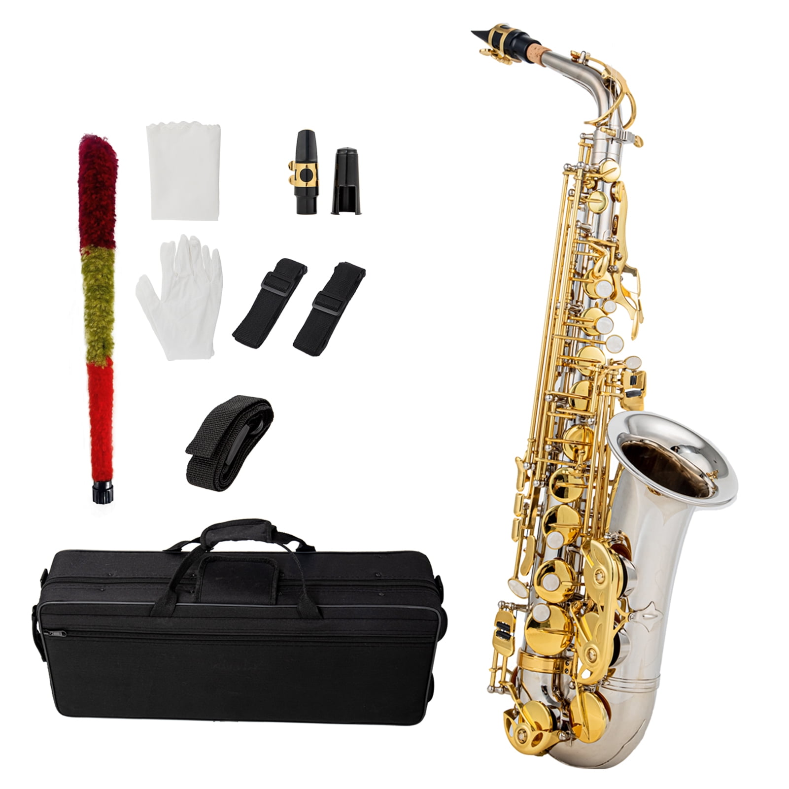 Eb Alto Saxophone E Flat Sax Full Kit Brass Musical Instrument