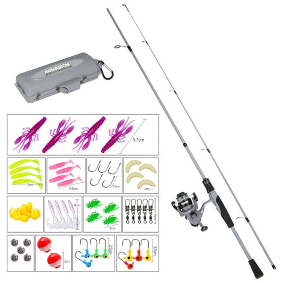 Eccomum Fishing Rod and Reel Combo, 5.97FT Carbon Straight Fishing Rod for Saltwater Freshwater