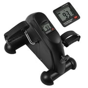 Eccomum Mini Exercise Bike, Under Desk Bike Pedal Exerciser Portable Foot Cycle Arm & Leg Peddler Machine with LCD Screen Displays
