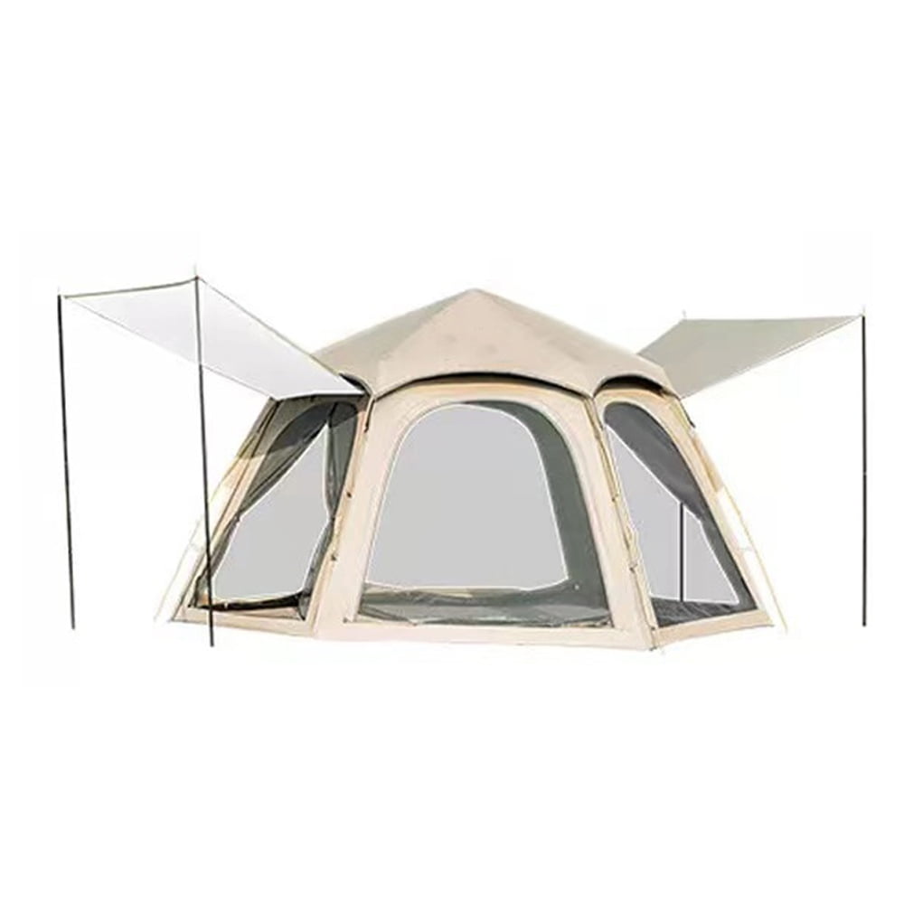 Eccomum Outdoor Camping Tent for 6 Person Auto One Touch Tent Pop Up Camping Tent Family Dome Waterproof Backpacking Tent Easy Setup UV Cut Sun