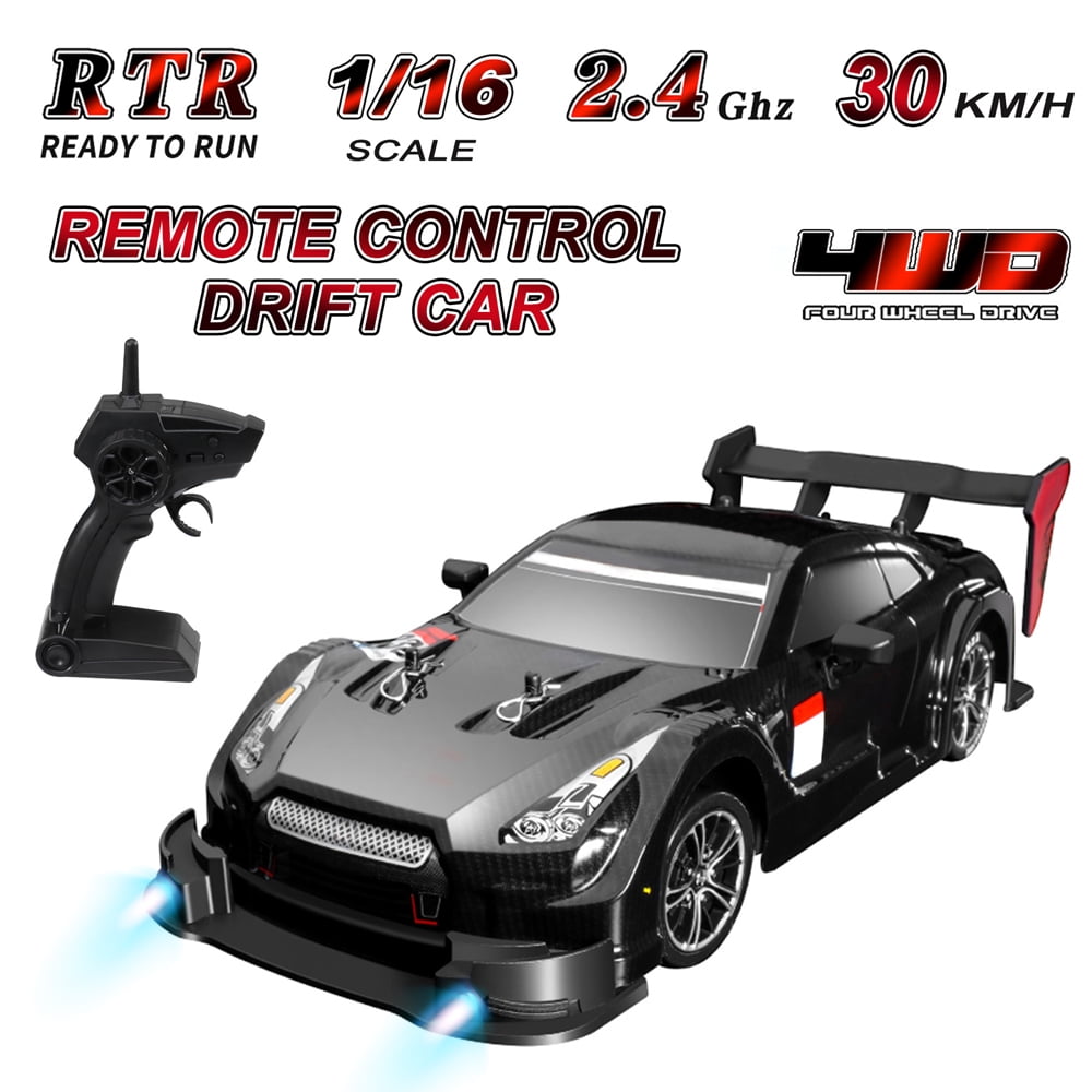 Carro de control remoto RC Drift Car 1/14 RC Car 2.4GHz 4WD 25km/h RC Race  Car Alta velocidad Niños Regalo RTR con 2 baterías Eccomum Carro de control  remoto