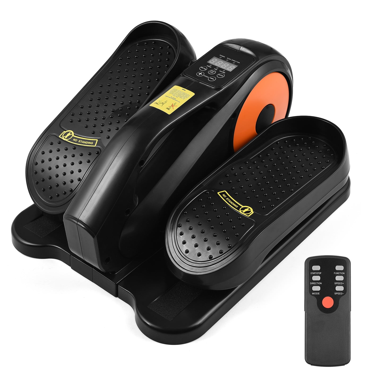 Eccomum Under Desk Elliptical, Electric Seated Pedal Exerciser, Quiet & Compact Mini Ellipse Leg Exerciser with Display Monitor, Remote Control and 6 Adjustable Speeds, Elliptical Machine for Home