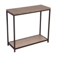 thumbnail image 1 of Eccostyle 2-Tier Solid Bamboo Steel Frame Console Table - Brushed Gray, 1 of 6