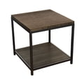 thumbnail image 1 of Eccostyle 2-Tier Solid Bamboo Steel Frame End Table - Brushed Brown, 1 of 6