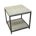 thumbnail image 1 of Eccostyle 2-Tier Solid Bamboo Steel Frame End Table - Brushed Gray, 1 of 7