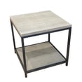 thumbnail image 1 of Eccostyle 2-Tier Solid Bamboo Steel Frame End Table - Brushed Gray, 1 of 6
