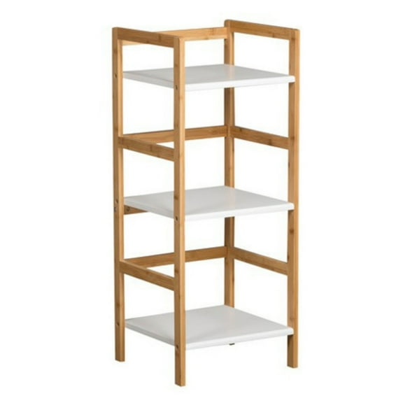 Eccostyle 3-Shelf Bamboo Stackable Tower Bookcase in White Matte