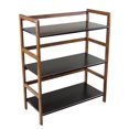 thumbnail image 1 of Eccostyle 3-Tier Bamboo Frame Stackable Bookshelf - Caramel & Black, 1 of 7