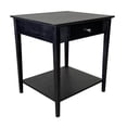 thumbnail image 1 of Eccostyle Solid Bamboo End Table with Drawer - Charcoal, 1 of 5