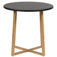 thumbnail image 1 of Eccostyle Solid Bamboo Frame Round End Table - Black, 1 of 7