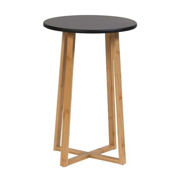 Eccostyle Solid Bamboo Frame Round Plant Table - Black