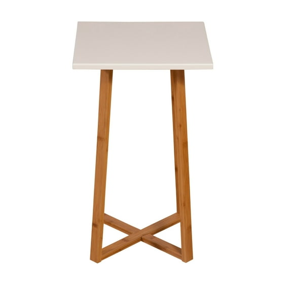 Eccostyle Solid Bamboo Frame Square Plant Stand - White