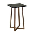 thumbnail image 1 of Eccostyle Solid Bamboo Frame Square Side Table, Plant Stand - Caramel & Black, 1 of 7