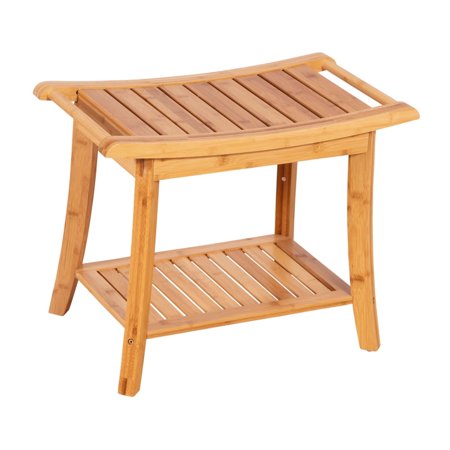 Eccostyle Solid Bamboo Spa Style Bench - Natural