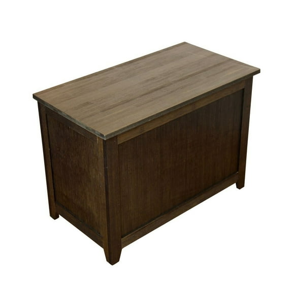 Eccostyle Solid Bamboo Storage Chest Bench - Brushed Brown