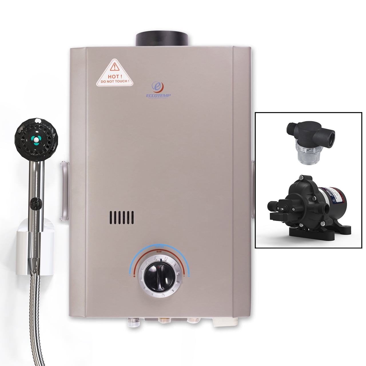 Eccotemp L7 Portable Outdoor Tankless Water Heater with EccoFlo Pump and  Strainer - Walmart.com