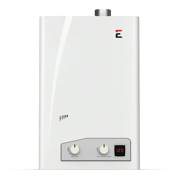 Eccotemp Liquid Propane Water Heater for Indoor, 40 GPM Capacity with Accessories 6 Piece Pack