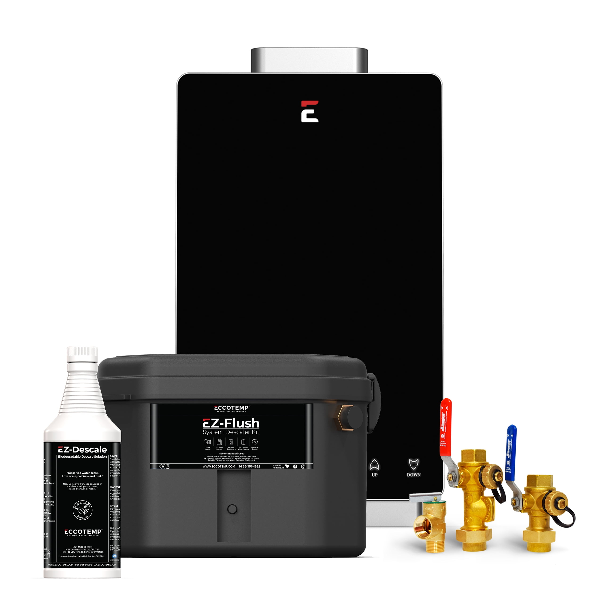 Eccotemp i12 Indoor 4.0 GPM Liquid Propane Tankless Water Heater with  Service Valve Kit - Walmart.com
