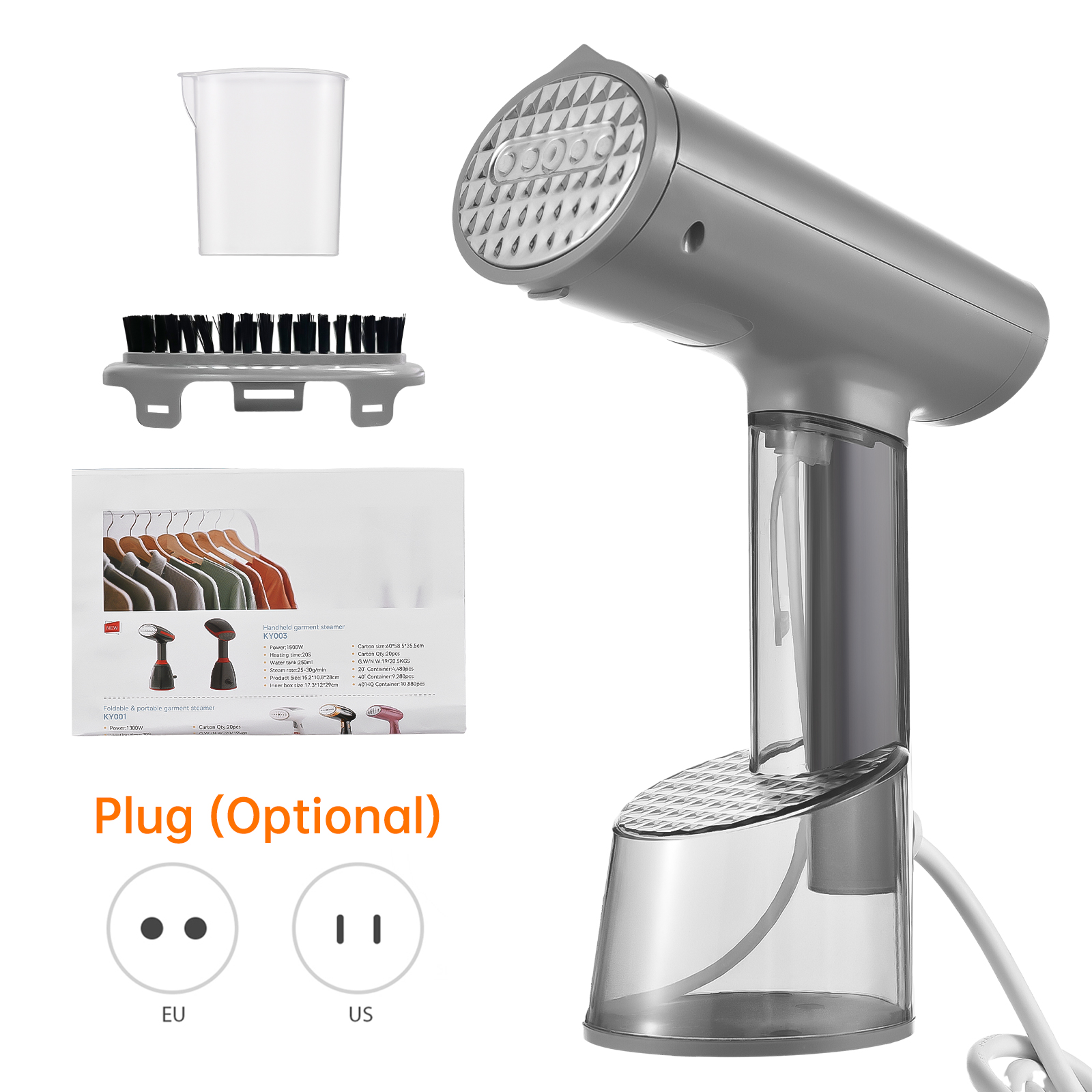 Eccouum Handheld Garment Steamer 1000 Watts Steam Iron for Clothes