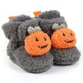 thumbnail image 1 of Ecetana Baby Fuzzy Bootie Slippers Halloween Cozy Sock Shoes Soft Infant Shoes Warm Fleece Slippers for Toddlers, 1 of 6