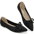 thumbnail image 1 of Ecetana Ballet Flats Shoes for Women Dressy Pointed Toe Knit Flats Slip On Shoes for Driving Dating Wedding, 1 of 6