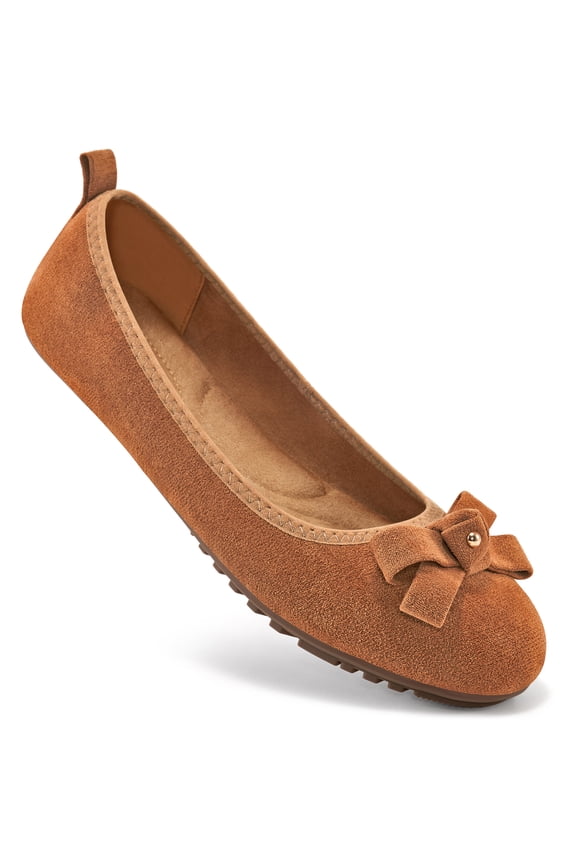 Ballet Flats for Women Foldable Round Toe Slip On Loafer Dress Shoes for Women