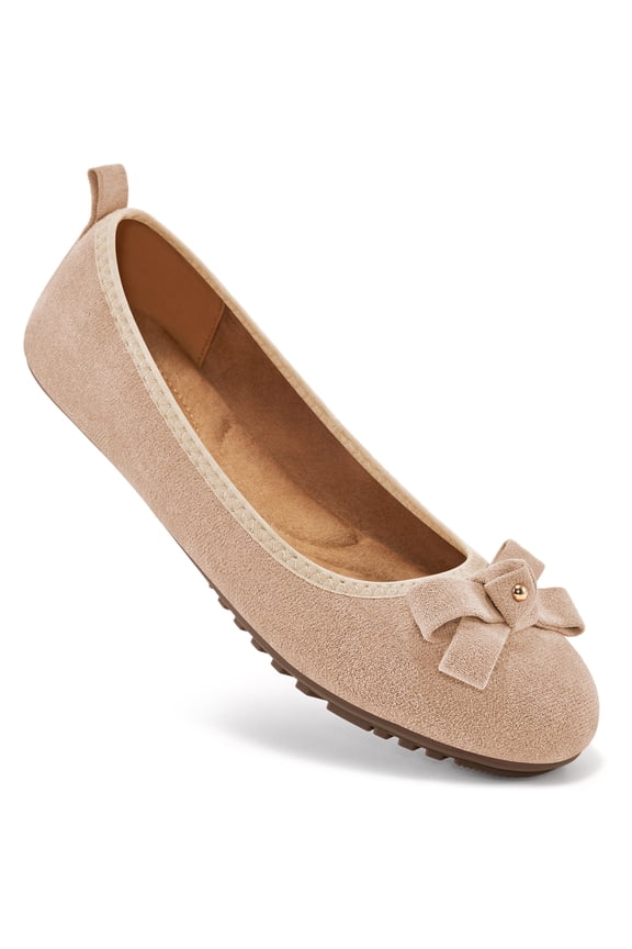 Ballet Flats for Women Foldable Round Toe Slip On Loafer Dress Shoes for Women