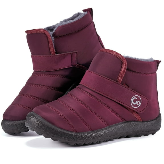 Ecetana Boys Girls Boots Winter Boot Keep Warm Toddler Little Kid Boots Comfortable Non Slip Walker Shoes