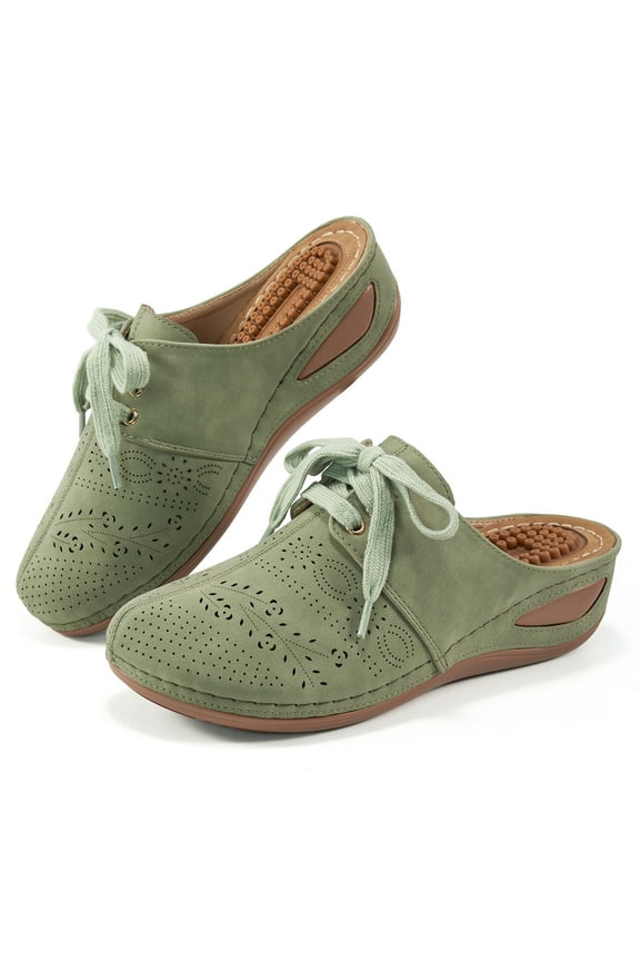 Clogs for Women Wedge Sandals Comfort Breathable Closed Toe Sandals with Massage