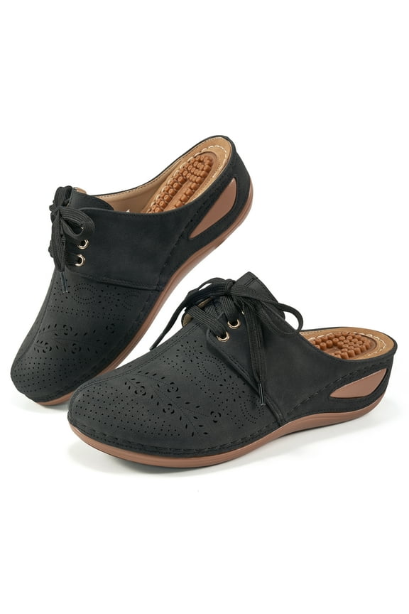 Clogs for Women Wedge Sandals Comfort Breathable Closed Toe Sandals with Massage