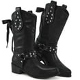 thumbnail image 1 of Ecetana Cowboy Boots for Women Western Booties Comfort Riding Rivet Mid Calf Boots, 1 of 7