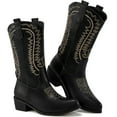 thumbnail image 1 of Ecetana Cowboy Boots for Womens Chunky Heel Wide Calf Western Cowgirl Boots, 1 of 6
