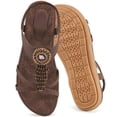 thumbnail image 1 of Ecetana Flat Sandals for Women Dressy Bohemian Sandals Comfort Elastic Strap Summer Beach Sandals, 1 of 6