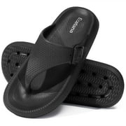 Ecetana Flip Flops Pillow Slippers for Women Soft Slides Sandals Cushion Beach Shoes
