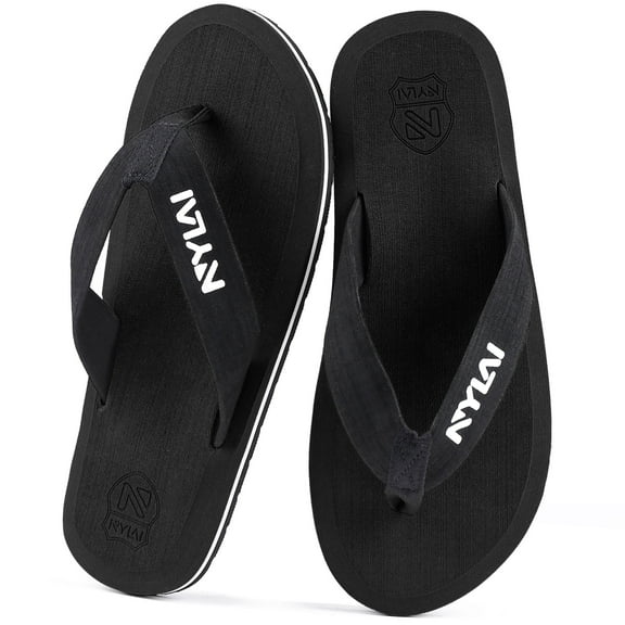 Ecetana Flip Flops for Men Yoga Mat Thong Sandals with Arch Support Comfort Beach Sandals