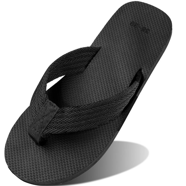 Ecetana Flip Flops, Wide Thong Sandals, Memory Foam Cushioning