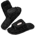 thumbnail image 1 of Ecetana Womens Fuzzy Memory Foam House Slippers Open Toe Slip On Indoor Shoes, 1 of 7