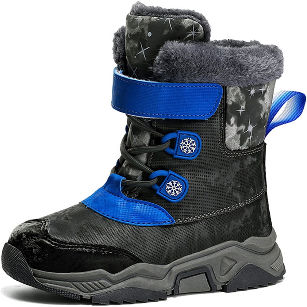 Walmart Black Friday Deals 2025 - Ecetana Girls Boys Snow Boots Winter Waterproof Slip Resistant Cold Weather Shoes