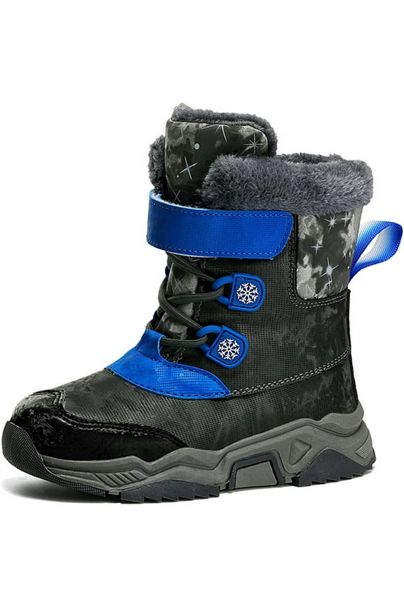 Girls Boys Snow Boots Winter Waterproof Slip Resistant Cold Weather Shoes