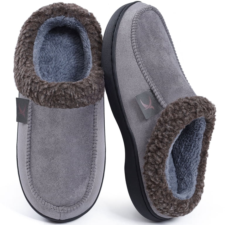 Ecetana House Slippers for Men Memory Foam Fuzzy Slippers 
